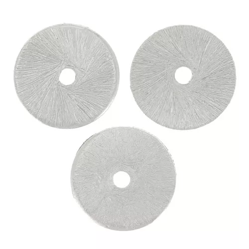 Rondelas Heishi onduladas efecto cepillado 8x0,8 mm Plateado x5g aprox. 15 piezas