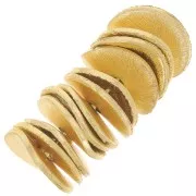 Rondelas Heishi onduladas efecto cepillado 8x0,8mm - Dorado x5g aprox. 15 unid.