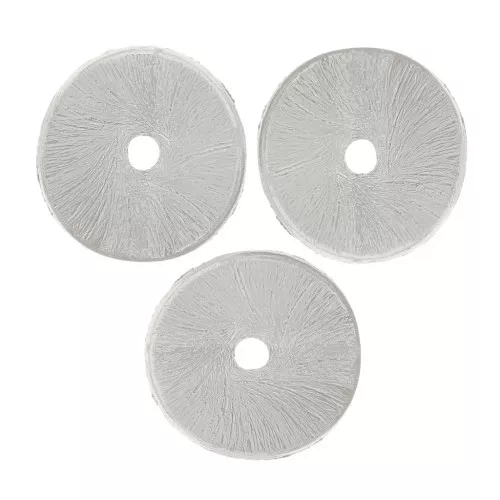 Rondelas Heishi onduladas efecto cepillado 8x0.8mm Plateado x5g about 15pcs