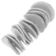 Rondelas Heishi onduladas efecto cepillado 8x0.8mm Plateado x5g about 15pcs