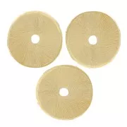 Rondelas Heishi onduladas efecto cepillado 10x0,8mm - Dorado x5g aprox. 9 unid.
