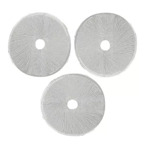 Rondelas Heishi onduladas efecto cepillado 10x0.8mm Plata x5g 9pcs