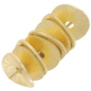 Rondelas Heishi onduladas efecto cepillado 12x0,8mm - Dorado x5g aprox. 6 piezas