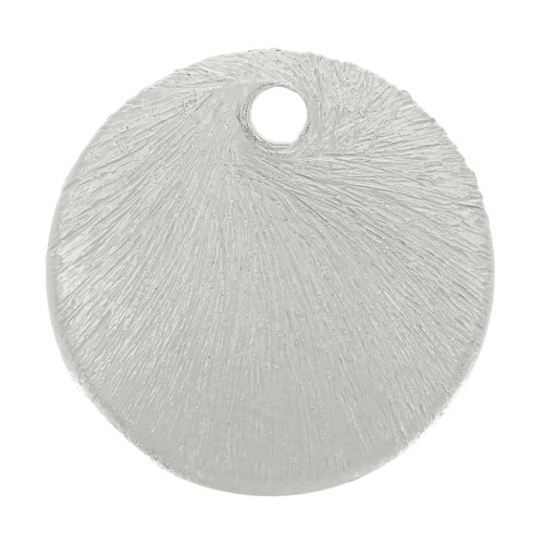 Cuentas redondas efecto cepillado 8 mm - Plateado x5g aprox. 15 piezas