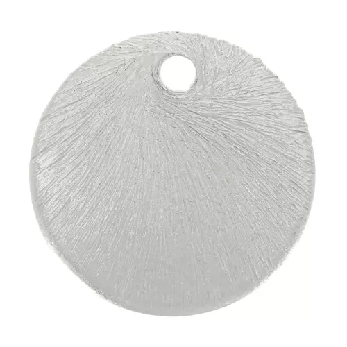 Cuentas redondas efecto cepillado 8 mm - Plateado x5g aprox. 15 piezas