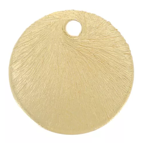 Lentejuelas Redondas Efecto Cepillado 10 mm - Dorado x5g aprox. 9 piezas