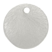 Lentejuelas Redondas Efecto Cepillado 10 mm - Plateado x5g aprox. 9 piezas