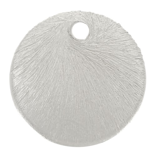 Lentejuelas Redondas Efecto Cepillado 10 mm - Plateado x5g aprox. 9 piezas