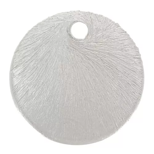 Lentejuelas Redondas Efecto Cepillado 10 mm - Plateado x5g aprox. 9 piezas