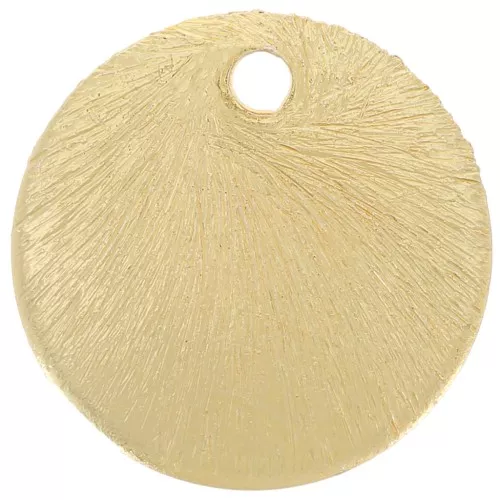 Lentejuelas Redondas Efecto Cepillado 12 mm - Dorado x5g aprox. 6 piezas