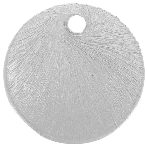 Lentejuelas redondas efecto cepillado 12 mm - Plateado x5g aprox. 6 piezas