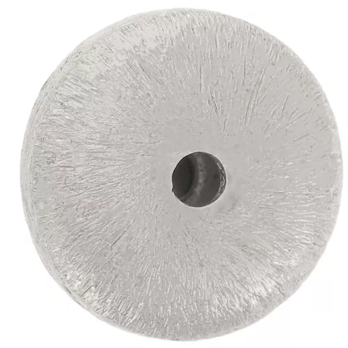 Cuentas redondas aplanadas efecto cepillado 12 mm - Plateado x10g aprox. 5 piezas
