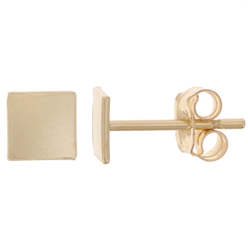 Pendientes cuadrados 5 mm - Gold Filled x2