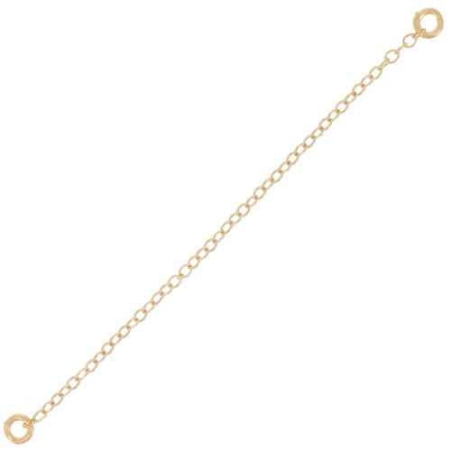 Cadena extensible Forçat 2 anillas 55x1,2 mm - Gold filled x1