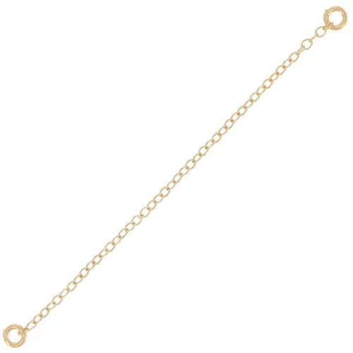 Cadena extensible Forçat 2 anillas 55x1,2 mm - Gold filled x1