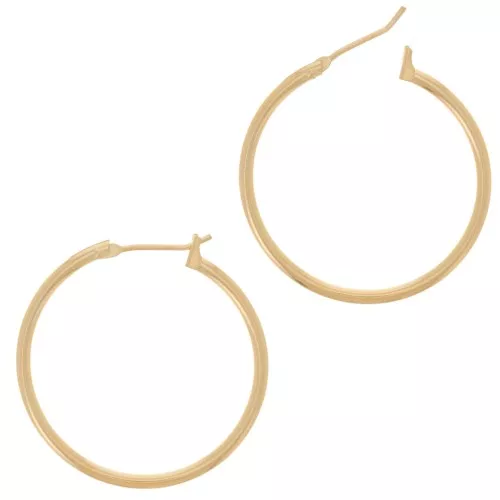 Pendientes de aro redondo 29 mm - Dorado x2