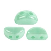 Cuentas de vidrio Kos® de Puca® 6x3 mm - Green Aqua Opal Luster x10g
