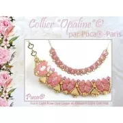 Cuentas de vidrio Kos® de Puca® 6x3 mm - Light Rose Opal AB x10g