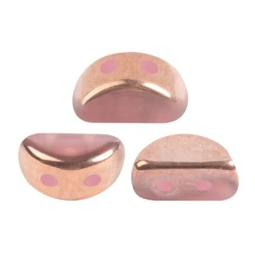 Kos® Glass Beads by Puca® 6x3 mm - Light Rose Opal AB x10g