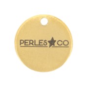 Charms personalizados de 6 mm con logotipo complejo - Acero inoxidable dorado 304 x100|raw }}