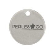 Charms personalizados 6 mm con logotipo complejo - Acero inoxidable 304 x100