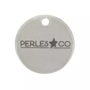 Charms personalizados 6 mm con logotipo complejo - Acero inoxidable 304 x100