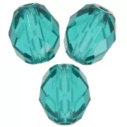 Olivas Briolettes PureCrystal 5044 cuentas de oliva 5x4 mm - Blue zircon x10
