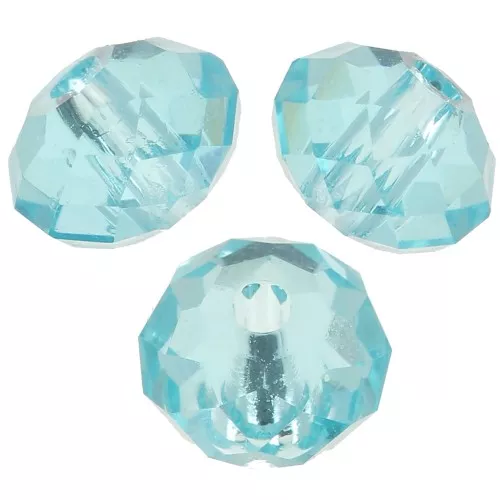 PureCrystal 5040 Cuentas redondas aplanadas de 4 mm - Turquesa claro x20
