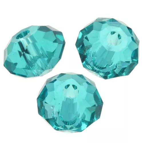PureCrystal 5040 Cuenta redonda aplanada de 6 mm - Circón Azul x1