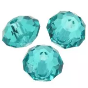 Perle ronde aplatie PureCrystal 5040 8 mm - Bleu zircon x1