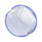 Bombeada Murano hoja de plata 16 mm Light Sapphire x1|raw }}