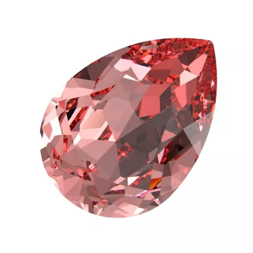 Cabujón de cristal puro 4320 8x6 mm - Melocotón rosa x1