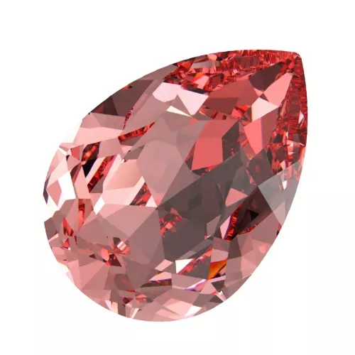 Cabujón de cristal puro 4320 10x7 mm - Melocotón rosa x1
