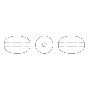 PureCrystal Perla Grano de Arroz 5824 4 mm Iridiscente L.Turquesa Perla x20