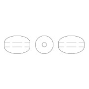 PureCrystal Perla Grano de Arroz 5824 4mm Iridiscente Turquesa Dk Perla x20