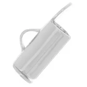 Cuentas de rocalla Miyuki y punta para tejer Delica 8 mm - Plateado fino x10