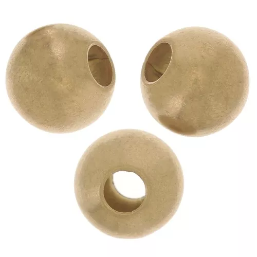 Cuentas redondas 6 mm - Latón bruto x50