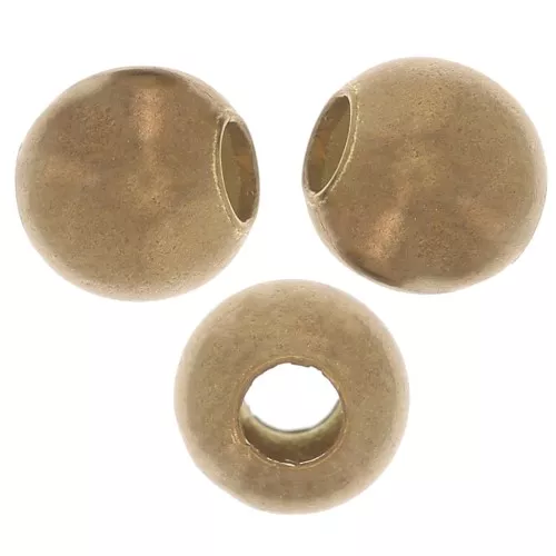 Cuentas redondas 5 mm - Latón bruto x50