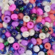 Preciosa Perles rocailles 6/0 4 mm - Mix Multi rose - Multicolore x20g