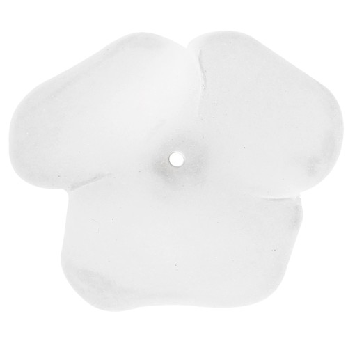 Cuenta flor de resina transparente 40 mm - Cristal mate x1