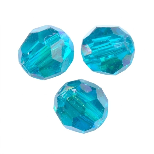 PureCrystal 5000 Cuentas redondas de 6 mm - Circón azul AB x6