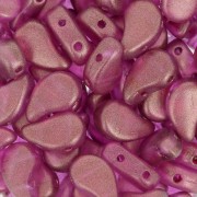 Cuentas de vidrio Paisley Duo 9x5.5 mm - Halo French Rose x10g|raw }}