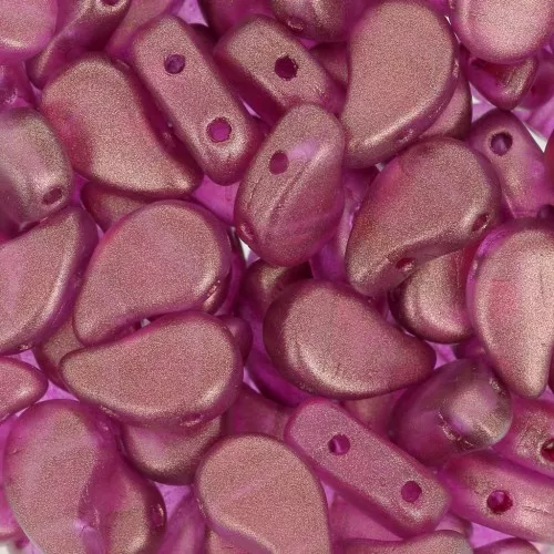 Cuentas de vidrio Paisley Duo 9x5.5 mm - Halo French Rose x10g