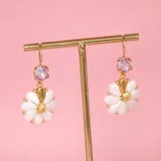 Cuentas de vidrio Paisley Duo 9x5.5 mm - Halo French Rose x10g