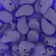 Cuentas de vidrio Paisley Duo 9x5.5 mm - Cobalto Mate x10g|raw }}