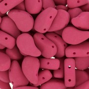 Cuentas de vidrio Paisley Duo 9x5.5 mm - Terciopelo Morado Vino Mate x10g|raw }}