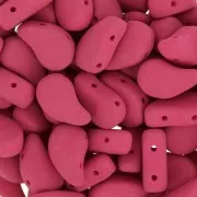 Cuentas de vidrio Paisley Duo 9x5.5 mm - Terciopelo Morado Vino Mate x10g