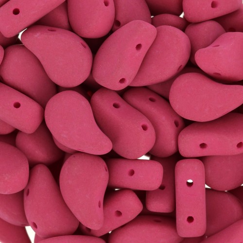 Cuentas de vidrio Paisley Duo 9x5.5 mm - Terciopelo Morado Vino Mate x10g