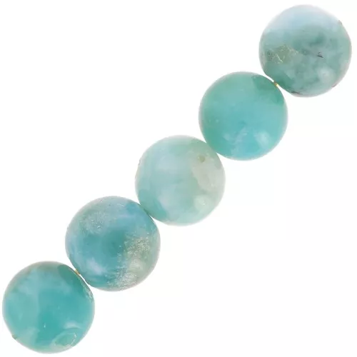 Perla redonda 10 mm gema - Larimar x1