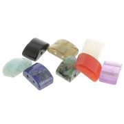 Cuenta de gema de 2 agujeros 12x8 mm - Amazonita x1